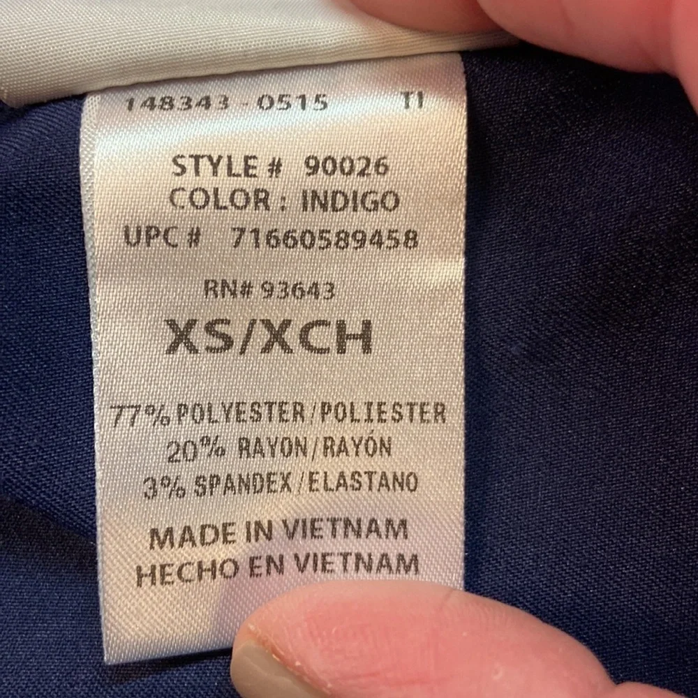 Scrubstar Scrub Pant Indigo XS Polyester/Rayon Pull-on
